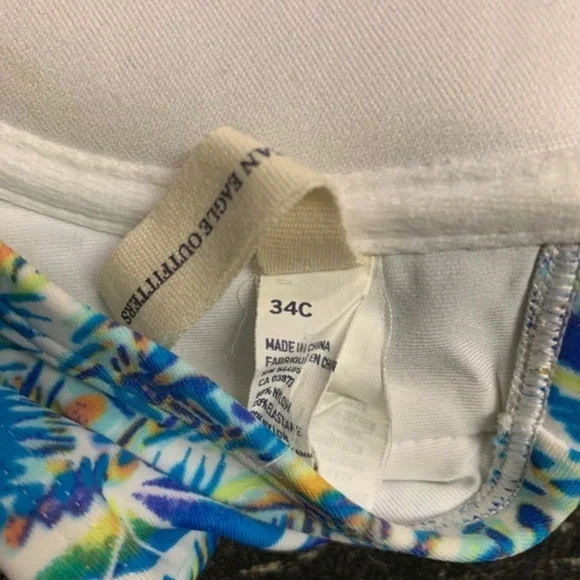 American Eagle Aztec Blue Bikini Top - Picture 3 of 3